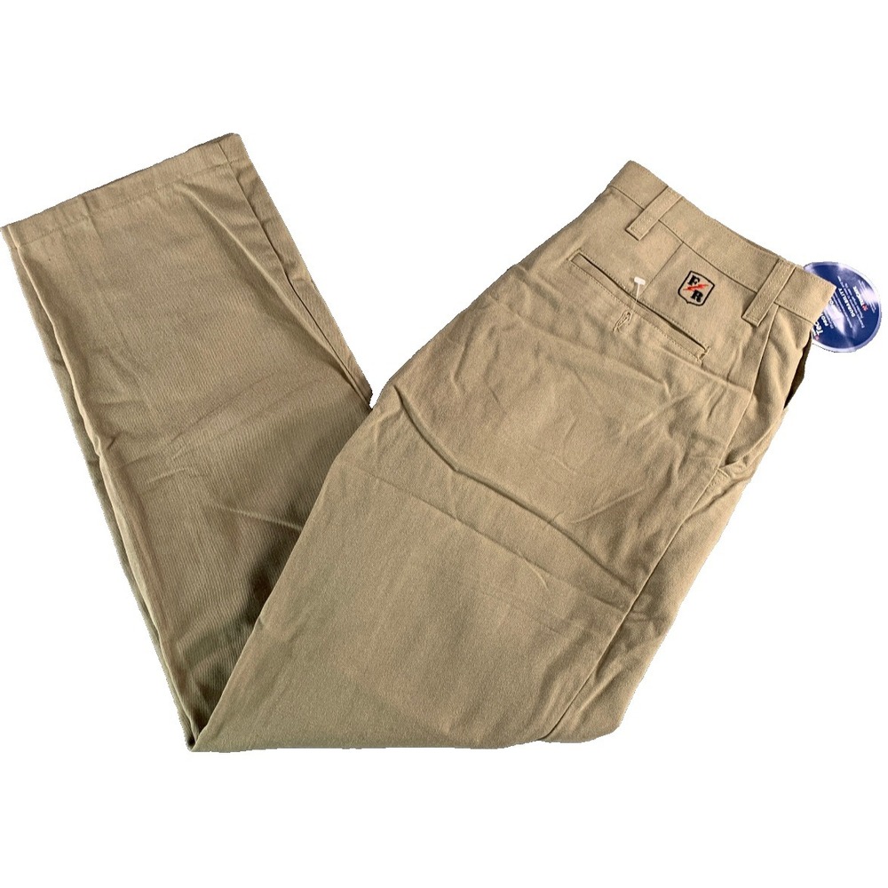 Riverside Tecasafe FR Work Pants 33x33 Beige Flame Resistant Arc Rated HRC2 USA
